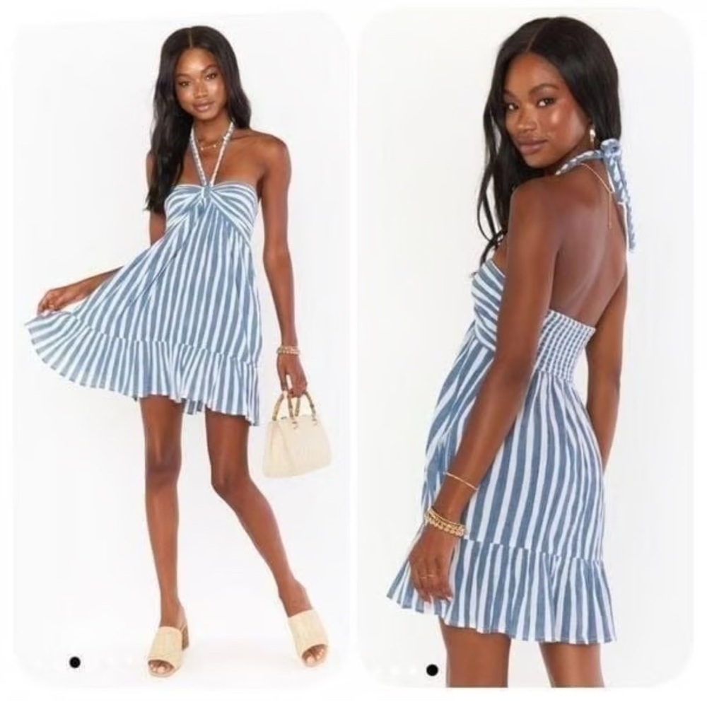 Show me your MuMu Johanna sea stripe vacation travel beach cotton bohomini dress